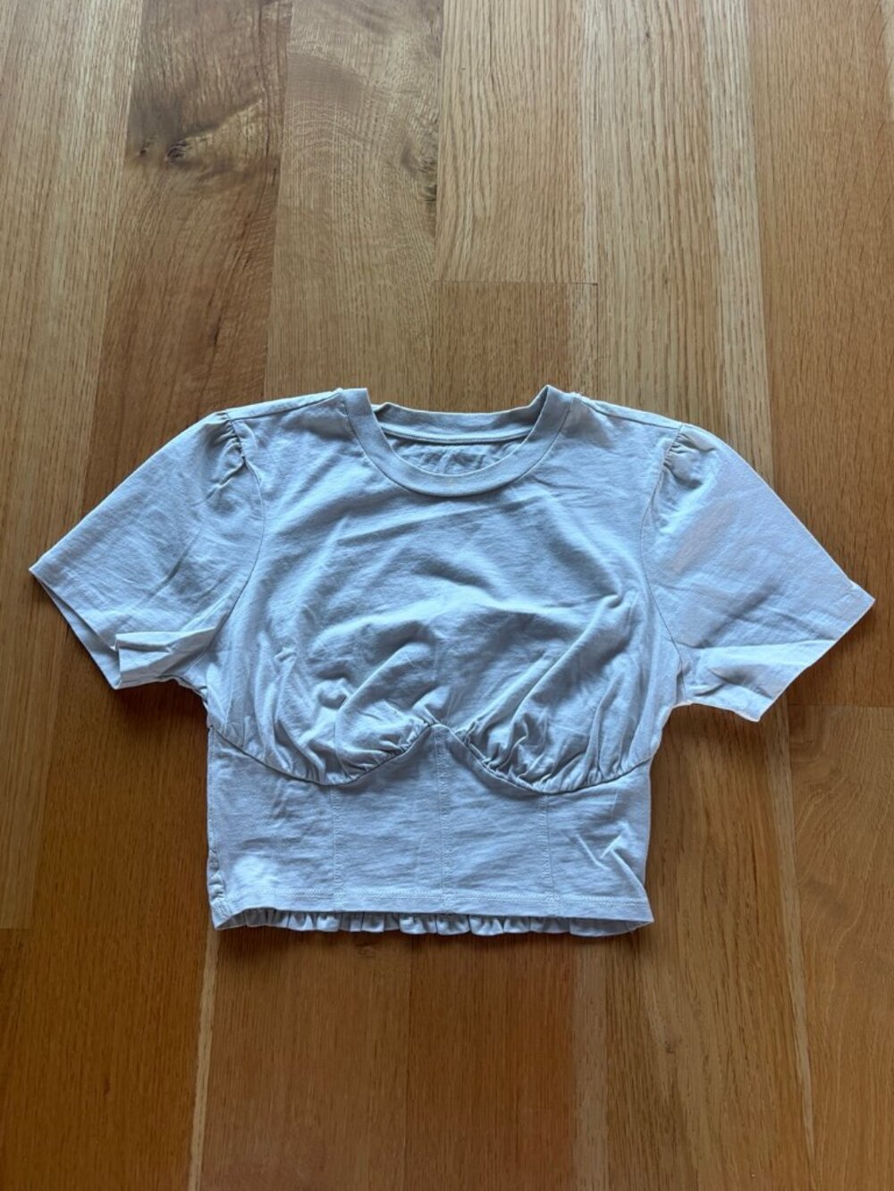 GRLFRND Frank Bustier Cropped Tee Cream XXS